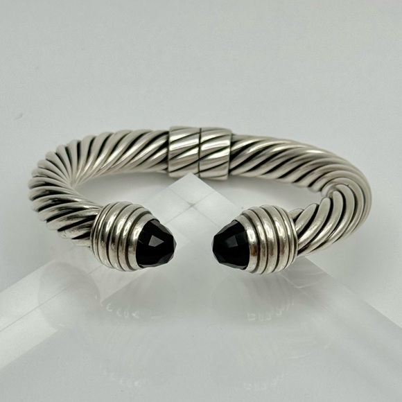 David Yurman 10mm Cable Bracelet With Black Onyx - Picture 3 of 6